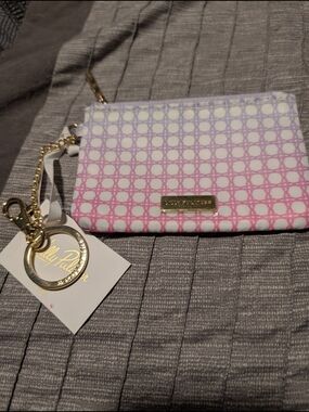 Lilly Pulitzer Keychain ID Case in  Spearmint Caning Geometric Colorway